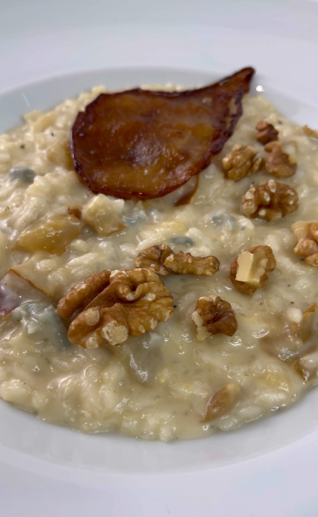 Risotto au gorgonzola et aux poires