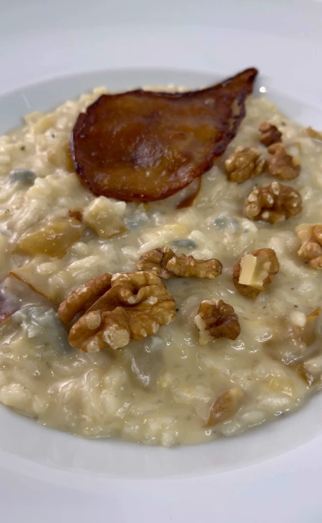 Risotto au gorgonzola et aux poires