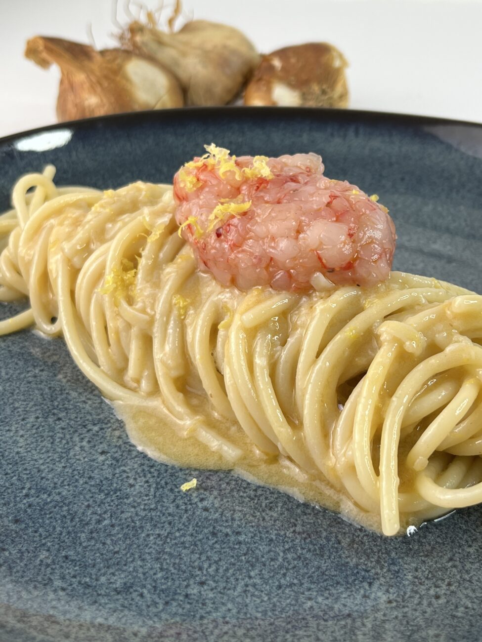 Spaghetti aglio e olio aux crevettes