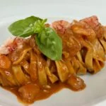 Linguine aux crevettes rouges et à la truffe d&rsquo;été