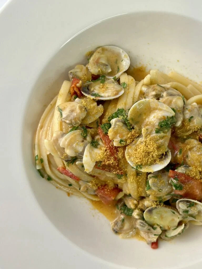 linguine-lupini-tomates-poutargue
