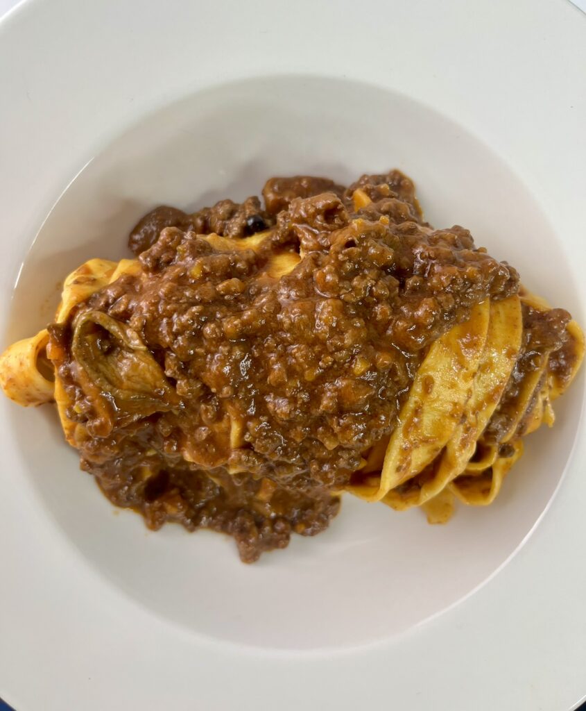Pâtes au ragoût de viande