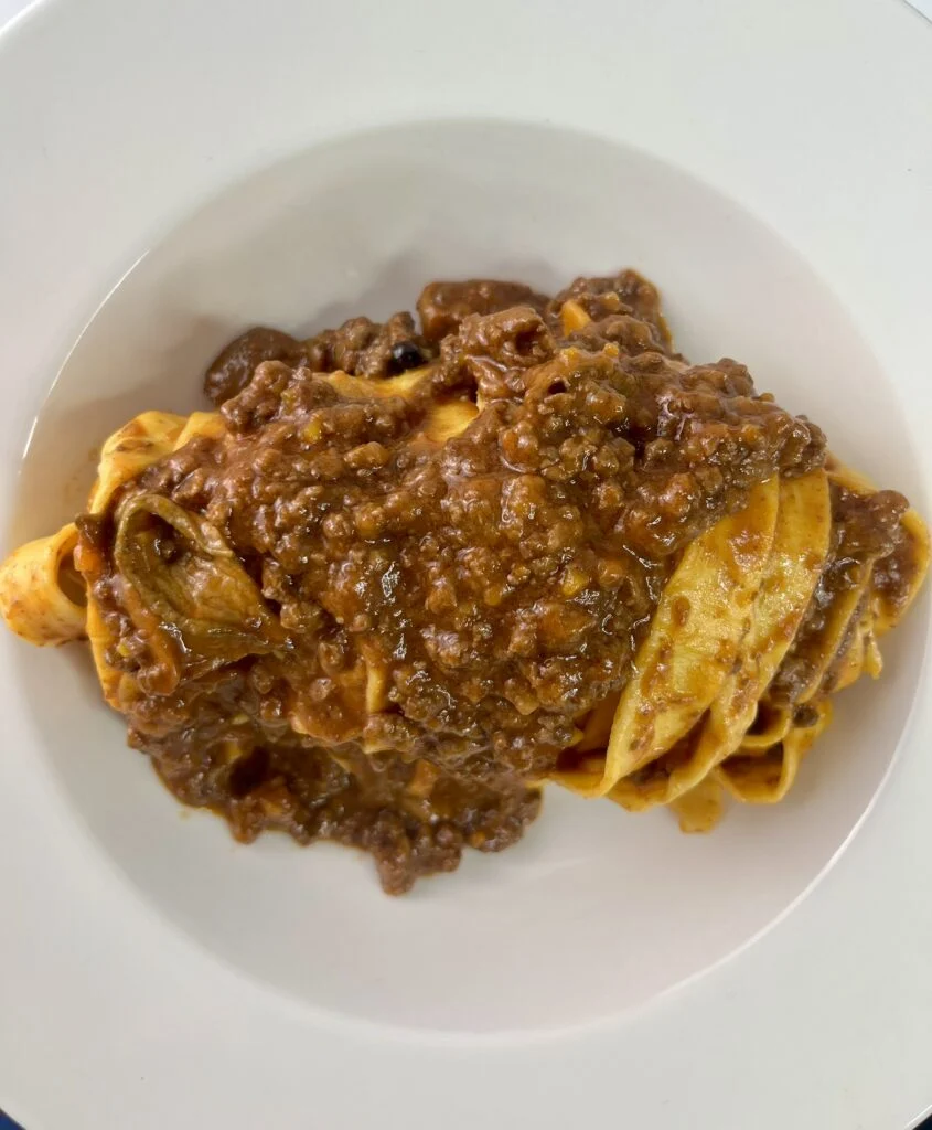 Pâtes au ragoût de viande